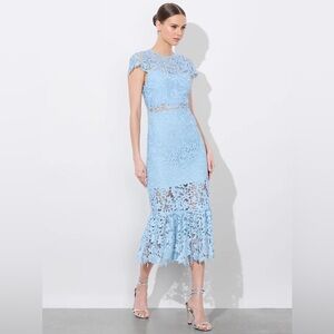 Alice + Olivia Clover open back Lace Dress